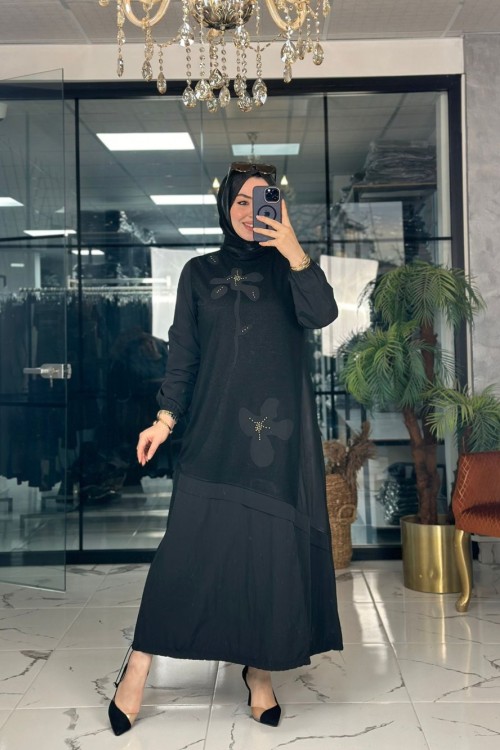 Pınar Elbise Siyah Siyah