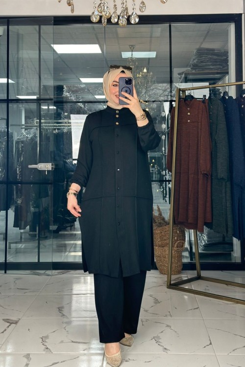 Zeyno Takım Siyah Siyah