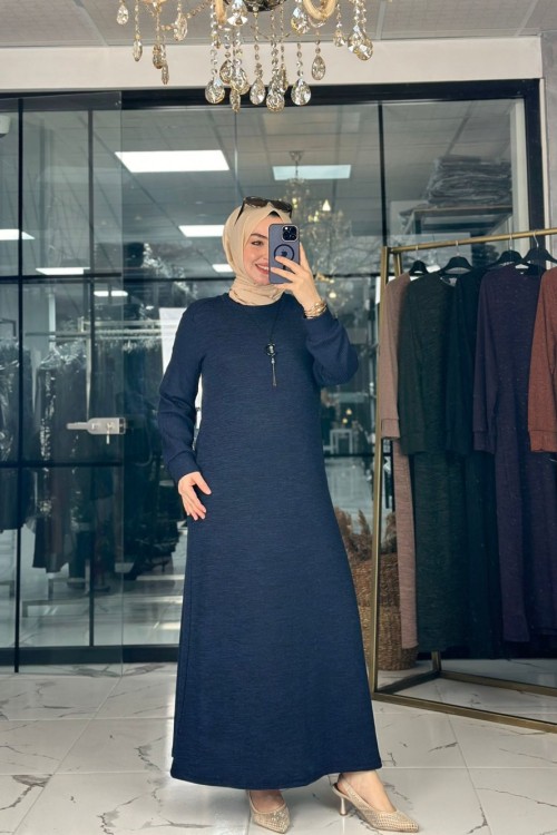 Ebra Elbise Lacivert Lacivert