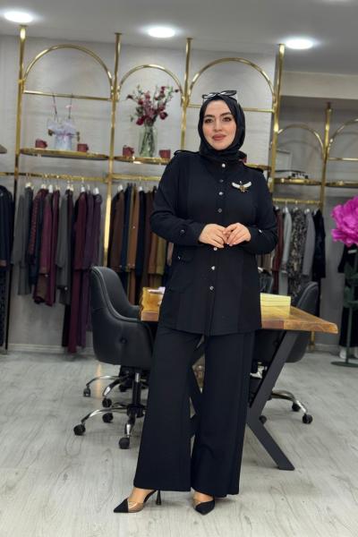 Gülce Takım Siyah Siyah