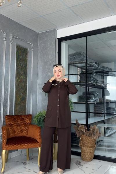 Gülce Takım Kahverengi Kahverengi