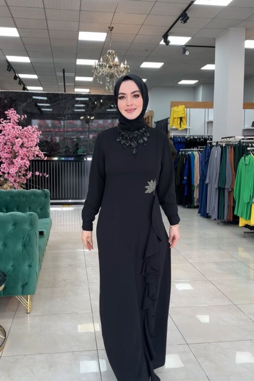 Bengü Elbise Siyah Siyah