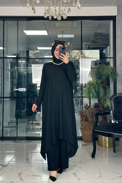 Övgü Takım Siyah Siyah