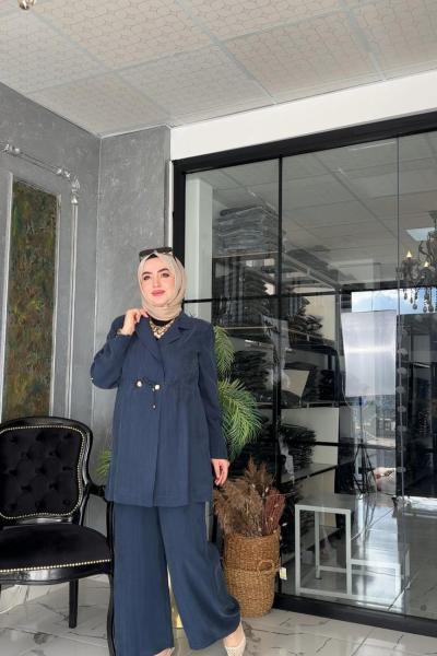 Göksu Takım İndigo mavi indigo