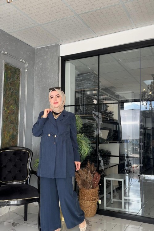 Göksu Takım İndigo mavi indigo