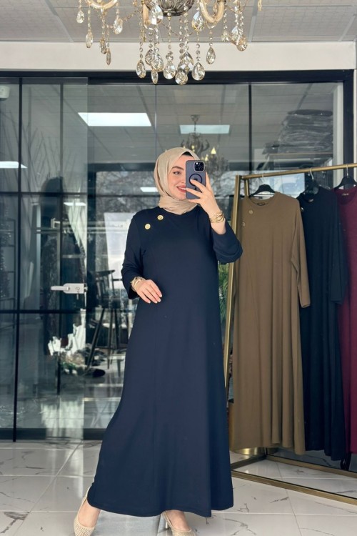 İdil Elbise Lacivert Lacivert