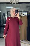 İdil Elbise Bordo Bordo