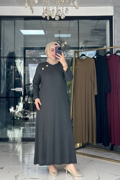 İdil Elbise Antrasit Antrasit