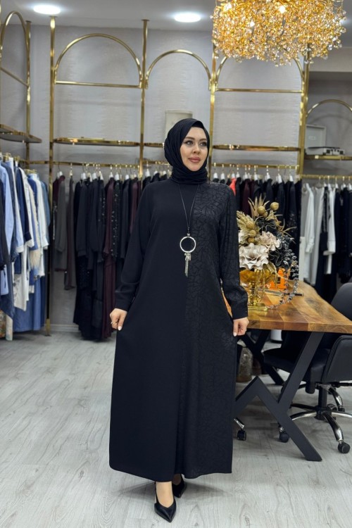 Ecem Elbise Siyah Siyah