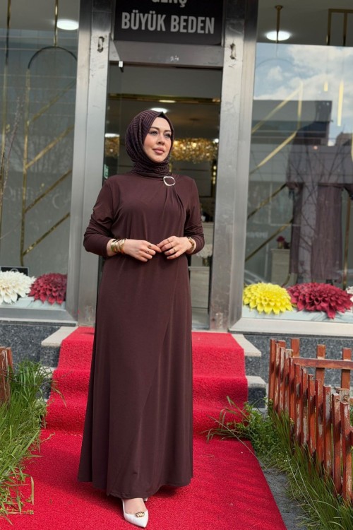 İlda Elbise Kahverengi Kahverengi