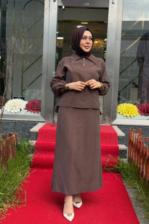 Asmin Takım Kahverengi Kahverengi