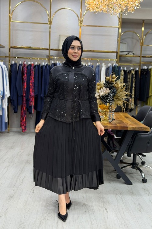 Selin Takım Siyah Siyah