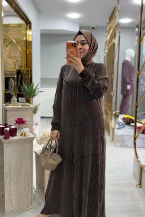 Reyyan Elbise Kahve Kahverengi