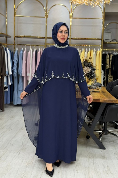 Berrin Abiye Elbise Lacivert Lacivert