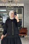 Atiye Elbise Ceket Takım Siyah Siyah