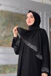 Azure Abaya-Siyah Siyah
