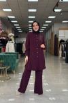 Elisa Pantolon Takım-Bordo Bordo