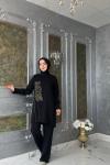 Hilal Pantolon Takım-Siyah Siyah