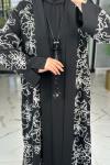 Karmen 2li Abaya-Siyah Siyah