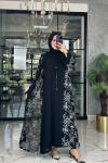 Karmen 2li Abaya-Siyah Siyah