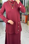 Nimet Etek Takım-Bordo Bordo