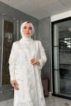 Pırlanta 3 lü Pantolon Takım-Beyaz Beyaz
