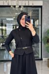 Rukiye Yelek Takım-Siyah Siyah