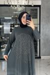 Saliha Elbise Gri Gri