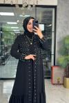Semanur Abaya-Siyah Siyah