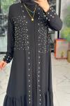 Semanur Abaya-Siyah Siyah
