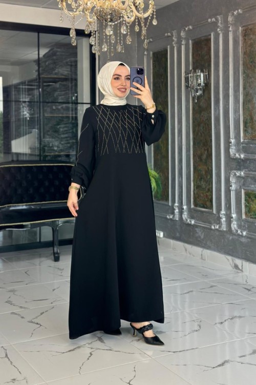 Kare Elbise Siyah