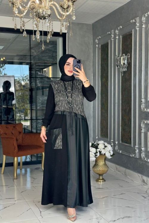 Adalina Elbise Siyah 