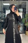 Eftelya Elbise Siyah Ekoseli