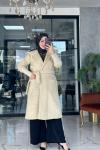 Angora Taşlı Kaban Bej