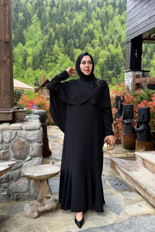 Zeray Abiye Elbise Siyah 