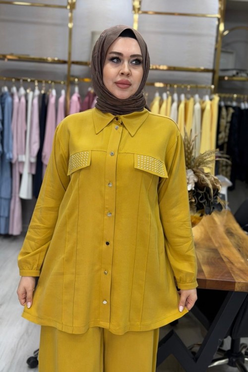 Sahra Tencel Takım Hardal