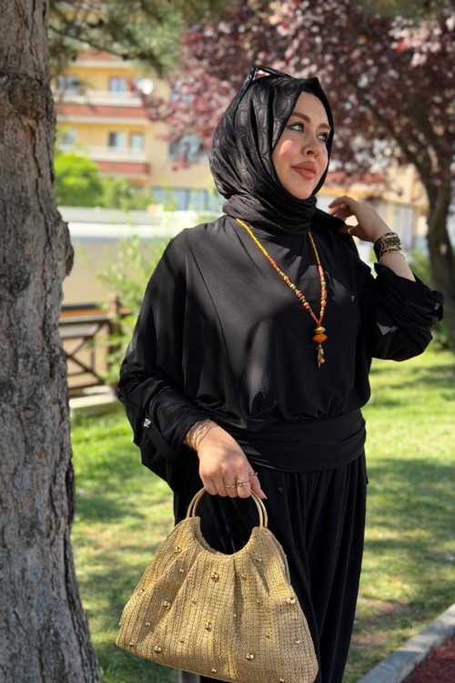 Kumsal şalvar takım-Siyah