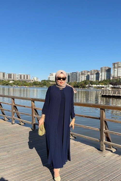 Gülşen Elbise Lacivert