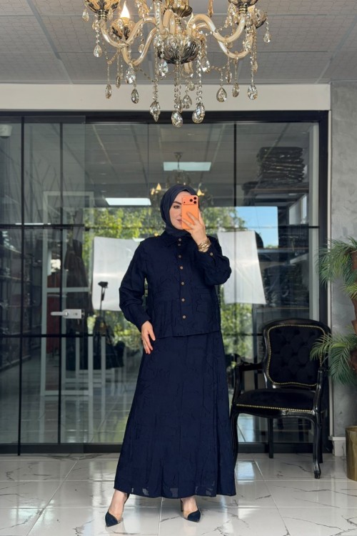 Yazgı Üçlü Takım Lacivert
